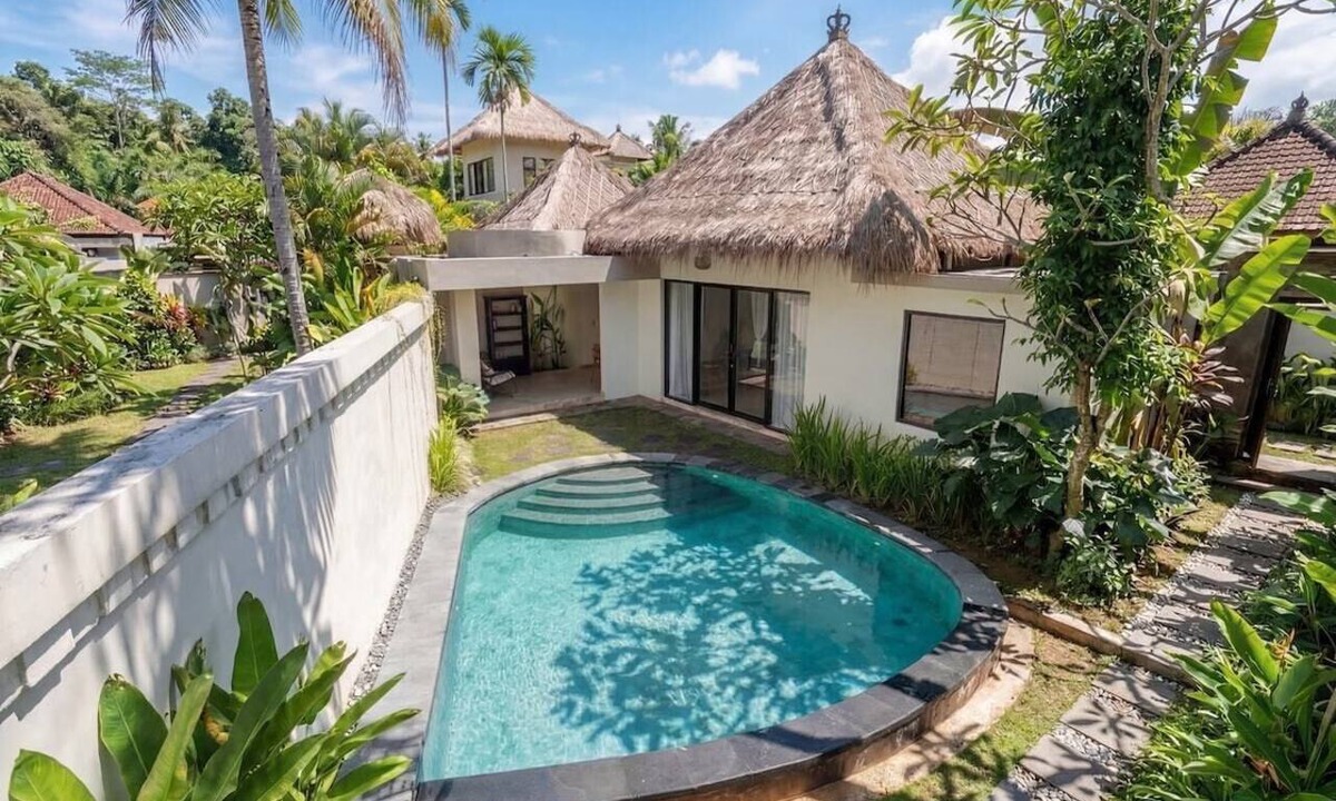 Ubud Villa | Boho 2BR w Pool+Patio+Garden in Peaceful Ubud