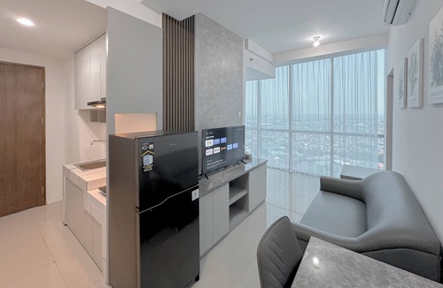 Surabaya Apartment | Combined Grey Toned 2Br Apartment At The City Square Surabaya