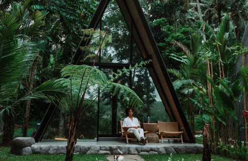 Payangan Villa | Delta Casa Ubud - A-Frame Jungle Retreat with Volcano View and Hot-Tubs