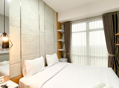 Homey and Minimalist 1BR Vasanta Innopark Apartment By Travelio in Cikarang
