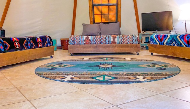 Teepee 0 is a Cozy Teepee at Geronimo Creek Retreat with Kitchenette in Seguin