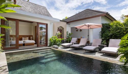 Two Bedroom Pool Villa with Rice Field View and Free Shuttle to Ubud Center 