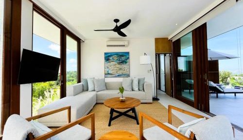 Family 4-Bedroom Pool Villa with Ocean View & Bunk beds
