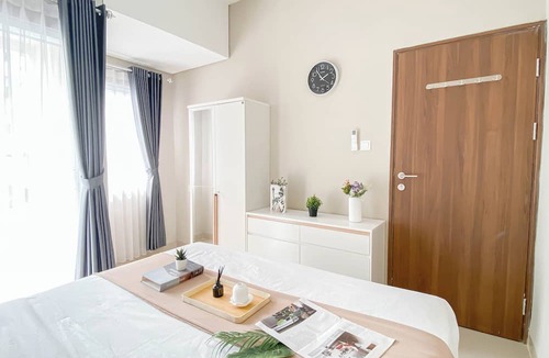 Kedungmanggu Apartment | Soft Grey 1Br At Royal Sentul Park Apartment