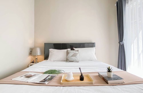 Kedungmanggu Apartment | Soft Grey 1Br At Royal Sentul Park Apartment