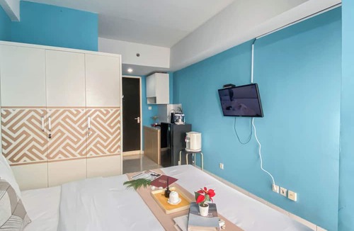 Bogor Barat Apartment | Neat Studio With Blue Toned Wall At Dramaga Tower Apartment