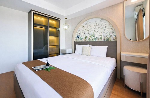 Ciputat Apartment | Homey Beige Tinted 1Br At Apartment Anwa Residence