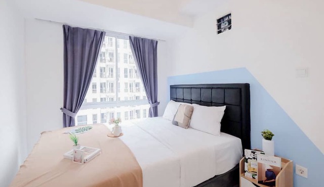 Blue Accent Minimalist 2Br At Tokyo Riverside Pik 2 Apartment